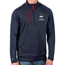 Antigua Men's UConn Huskies Blue Generation Half-Zip Pullover Shirt