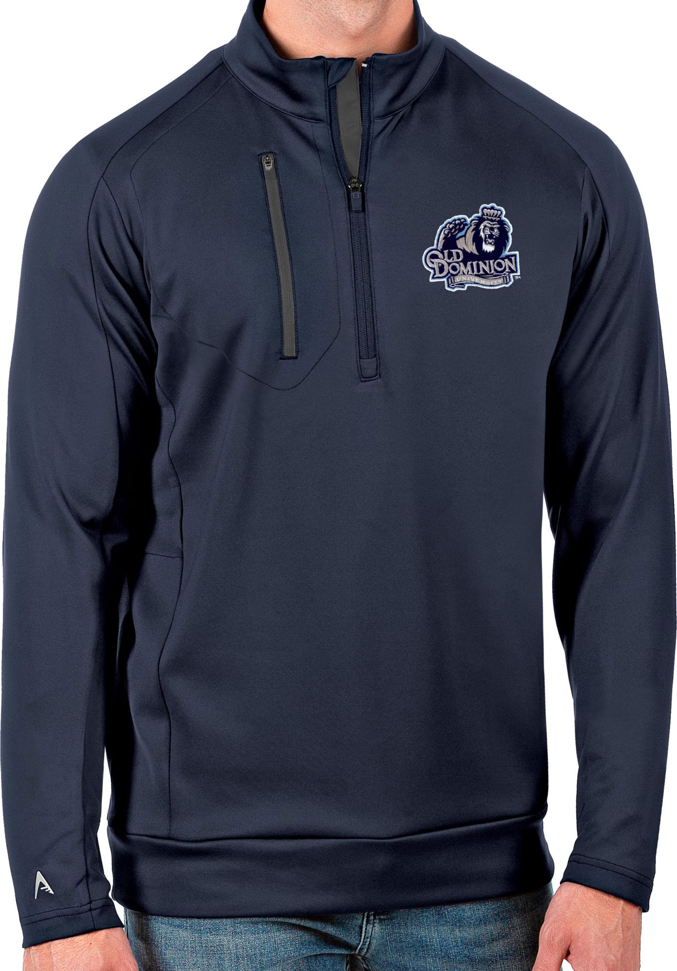 Men's Antigua Charcoal/Silver Pittsburgh Steelers Generation Quarter-Zip Pullover  Jacket