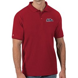 Antigua Men's Ole Miss Rebels Red Legacy Pique Polo