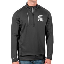 Antigua Men's Michigan State Spartans Grey Generation Half-Zip Pullover Shirt