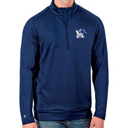 Antigua Men's Memphis Tigers Blue Generation Half-Zip Pullover Shirt