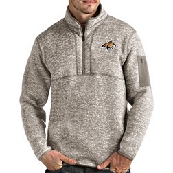 Antigua Men's Montana State Bobcats Oatmeal Fortune Pullover Black Jacket