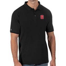 Antigua Men's NC State Wolfpack Legacy Pique Black Polo