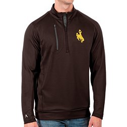 Antigua Men's Wyoming Cowboys Brown Generation Half-Zip Pullover Shirt