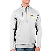 Antigua Men's Los Angeles Chargers White Generation Half-Zip Pullover