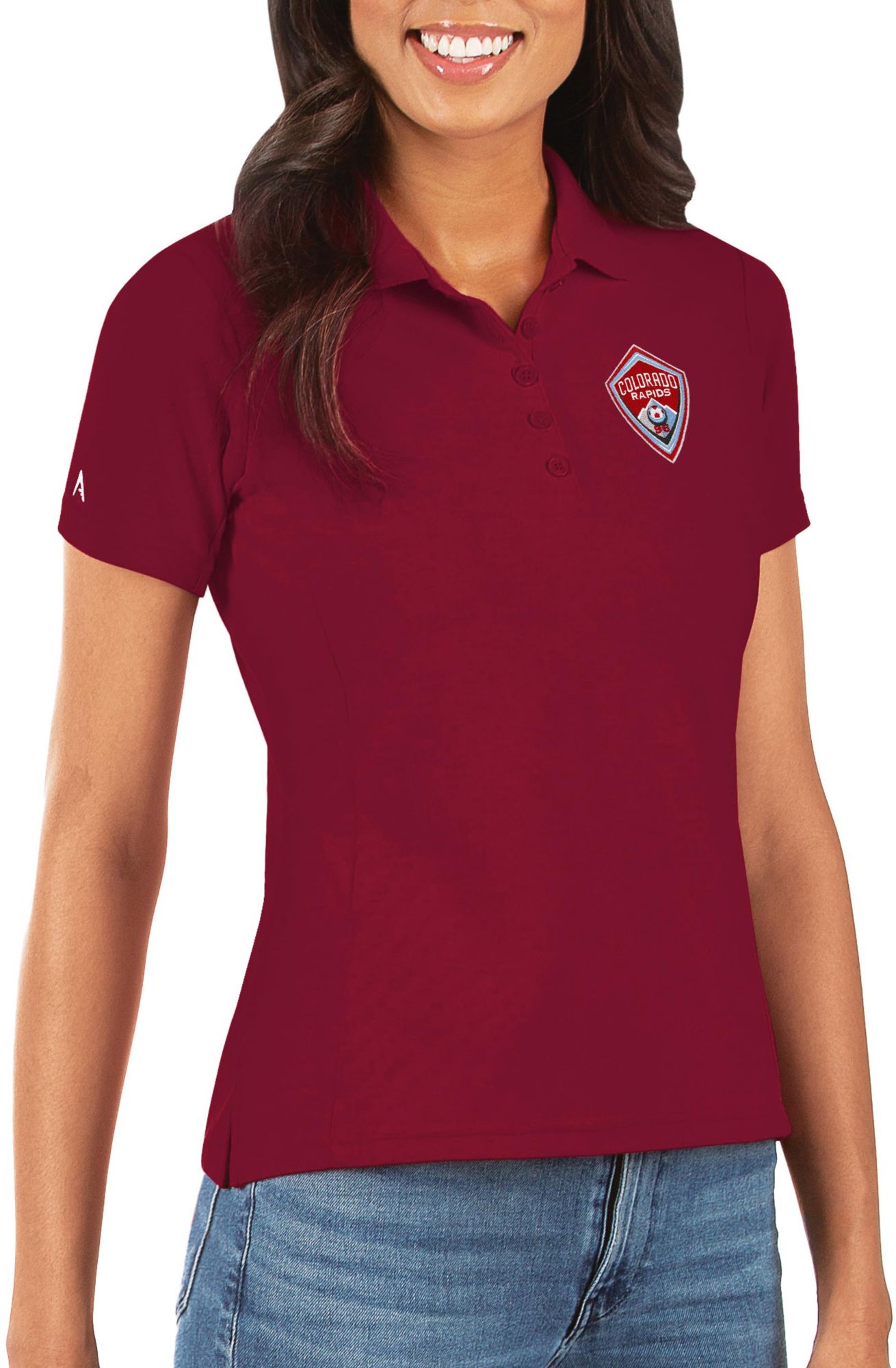 Antigua Women's Colorado Rapids Red Legacy Pique Polo