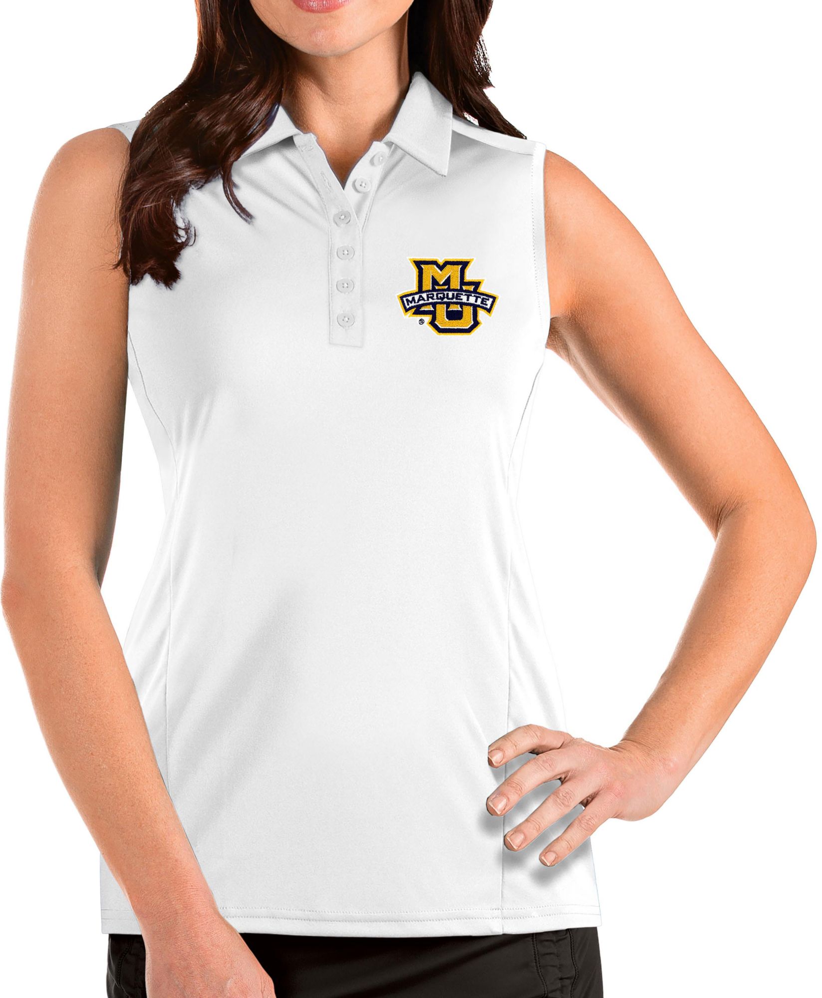 Antigua Women's Jacksonville Jaguars Tribute Sleeveless Black Performance  Polo