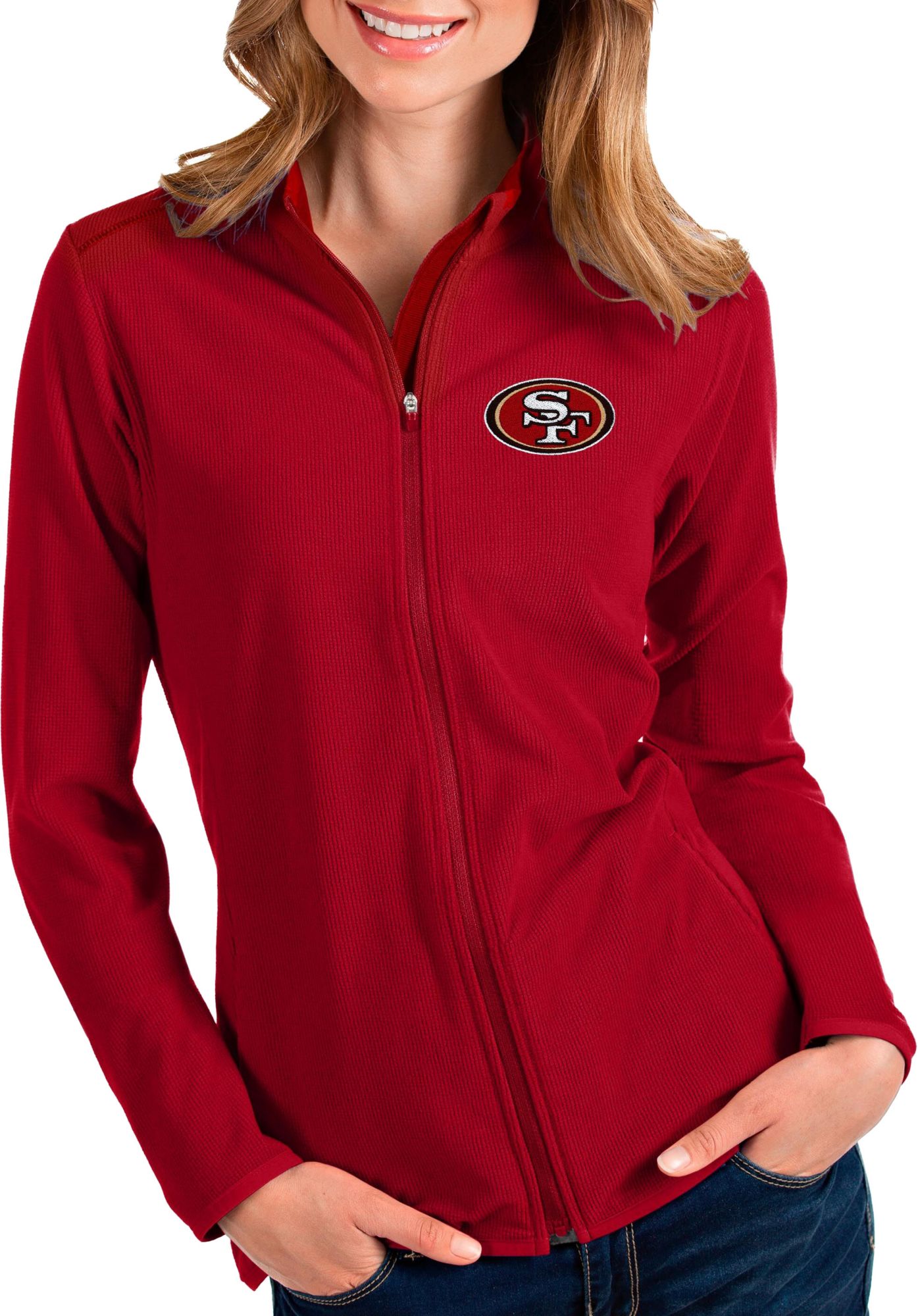 Antigua Apparel / Women's San Francisco 49ers Glacier Red Full-Zip Jacket