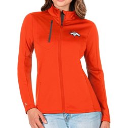 Antigua Women's Denver Broncos Orange Generation Full-Zip Jacket
