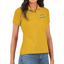 Antigua Women's Los Angeles Chargers Gold Legacy Pique Polo