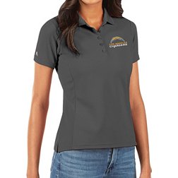 Antigua Women's Los Angeles Chargers Grey Legacy Pique Polo