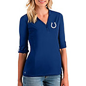 Antigua Women's Indianapolis Colts Accolade Blue Three-Quarter Sleeve Polo