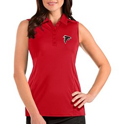 Antigua Women's Atlanta Falcons Tribute Sleeveless Red Performance Polo
