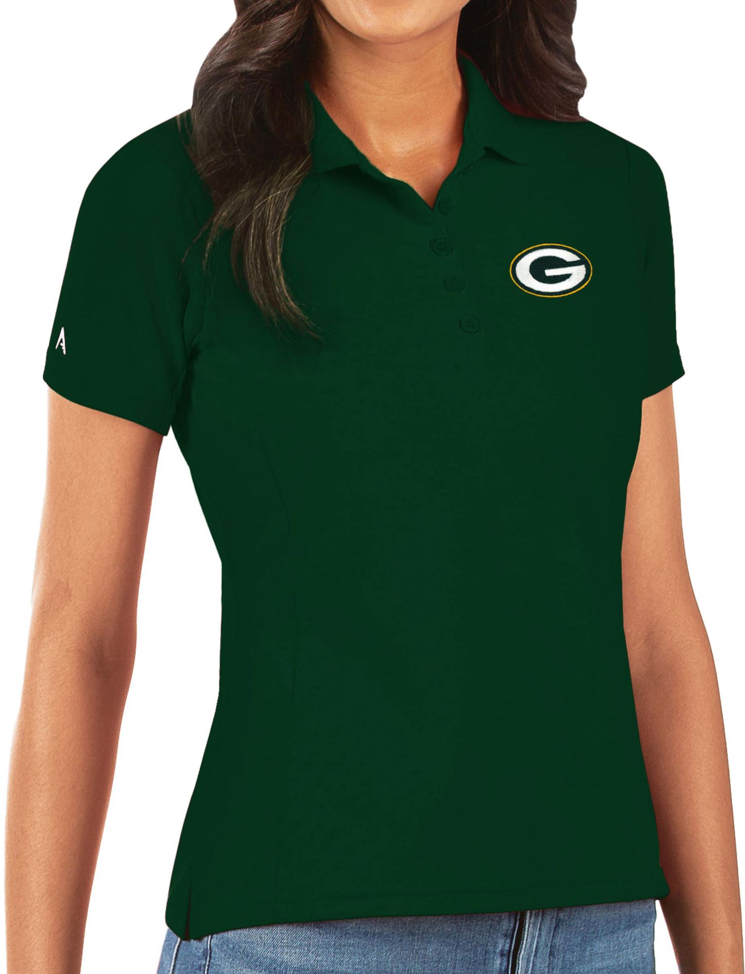Antigua Women's Green Bay Packers Green Legacy Pique Polo