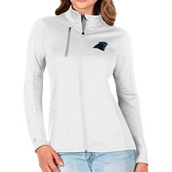 Antigua Women's Carolina Panthers White Generation Full-Zip Jacket