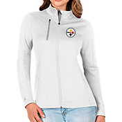 Antigua Women's Pittsburgh Steelers White Generation Full-Zip Jacket