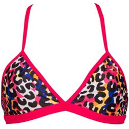 arena Women's Cheetah Heat Tie Back Bikini Top