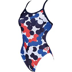 arena Women's USA Dots Challenge Back One Piece Swimsuit