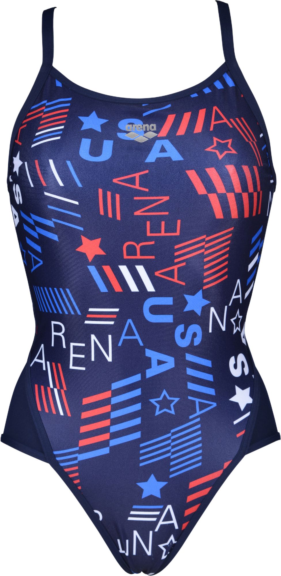 arena Women's Blue USA Superfly Back One Piece Swimsuit