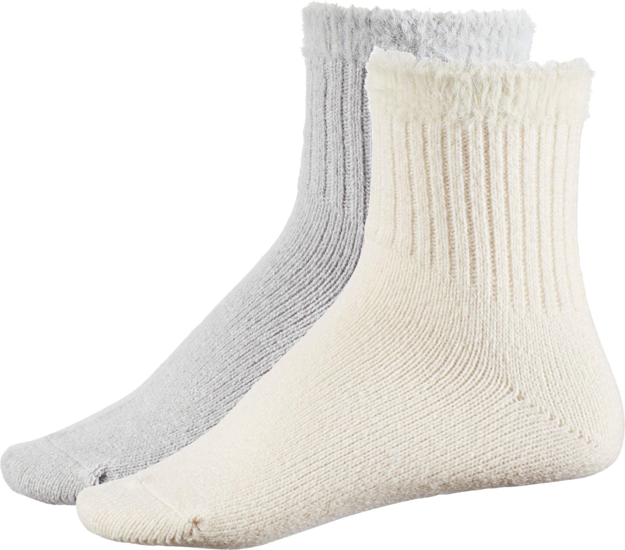 CALIA Women's Lifestyle Fuzzy Welt Quarter Socks - 2 Pack