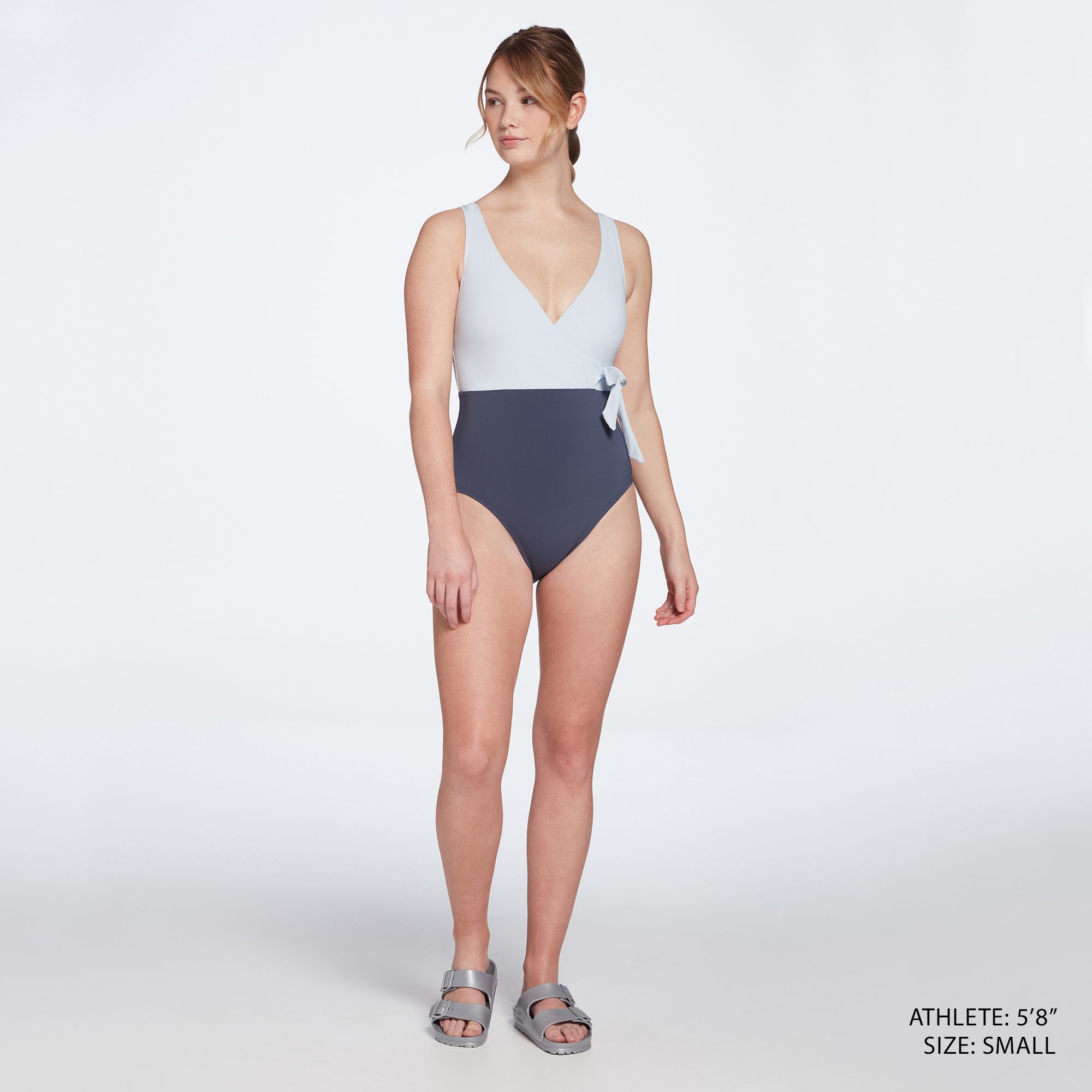 CALIA Women's Wrap Tie One Piece Swimsuit