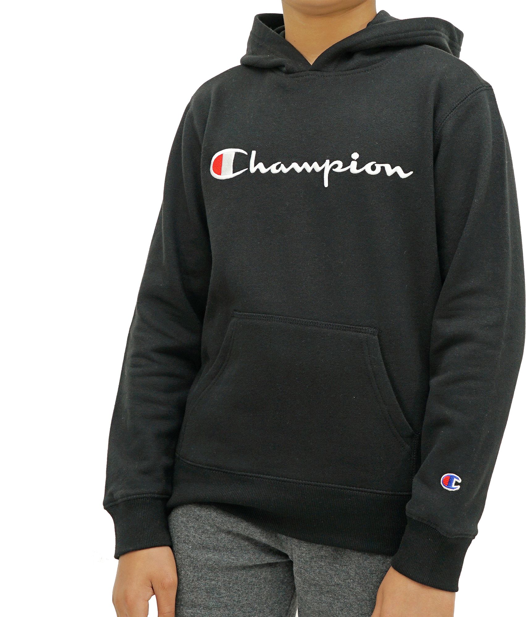 boys champion hoodie black