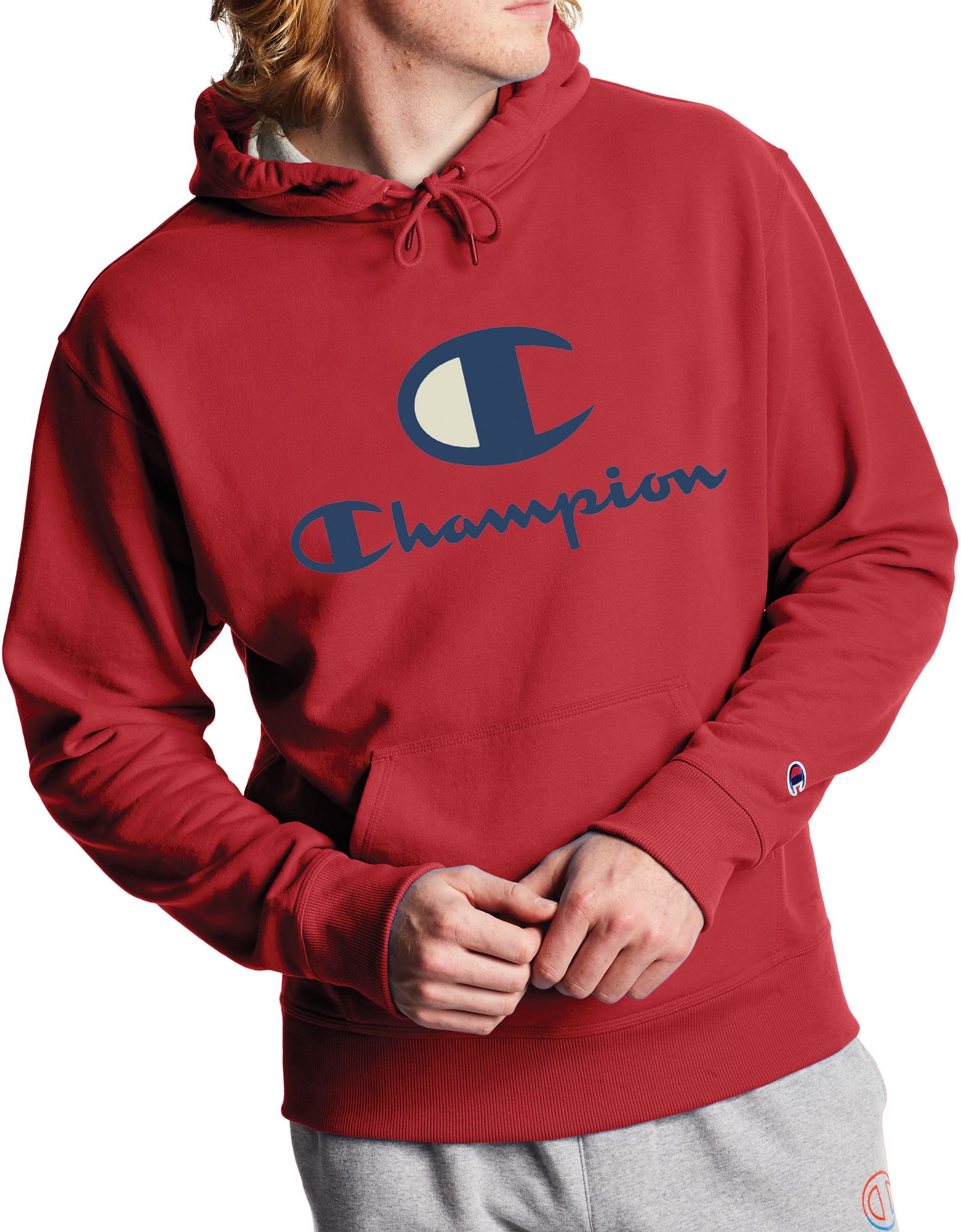 red champion hoodie men