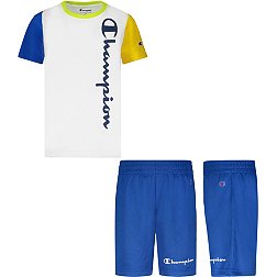 Champion Little Boys' Colorblock Vertical Script T-Shirt and Shorts Set