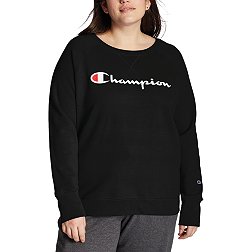 Champion Women's Plus Size Powerblend Boyfriend Logo Crew Sweatshirt