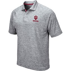 Colosseum Men's Indiana Hoosiers Grey Wedge Polo