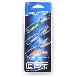 Clam Panfish Leech Flutter Spoon Kit