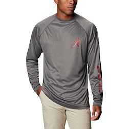 Columbia Men's Alabama Crimson Tide Terminal Tackle Grey Long Sleeve T-Shirt