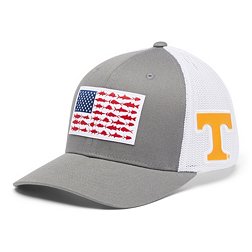 Columbia Men's Tennessee Volunteers Grey PFG Fish Flag Mesh Fitted Hat