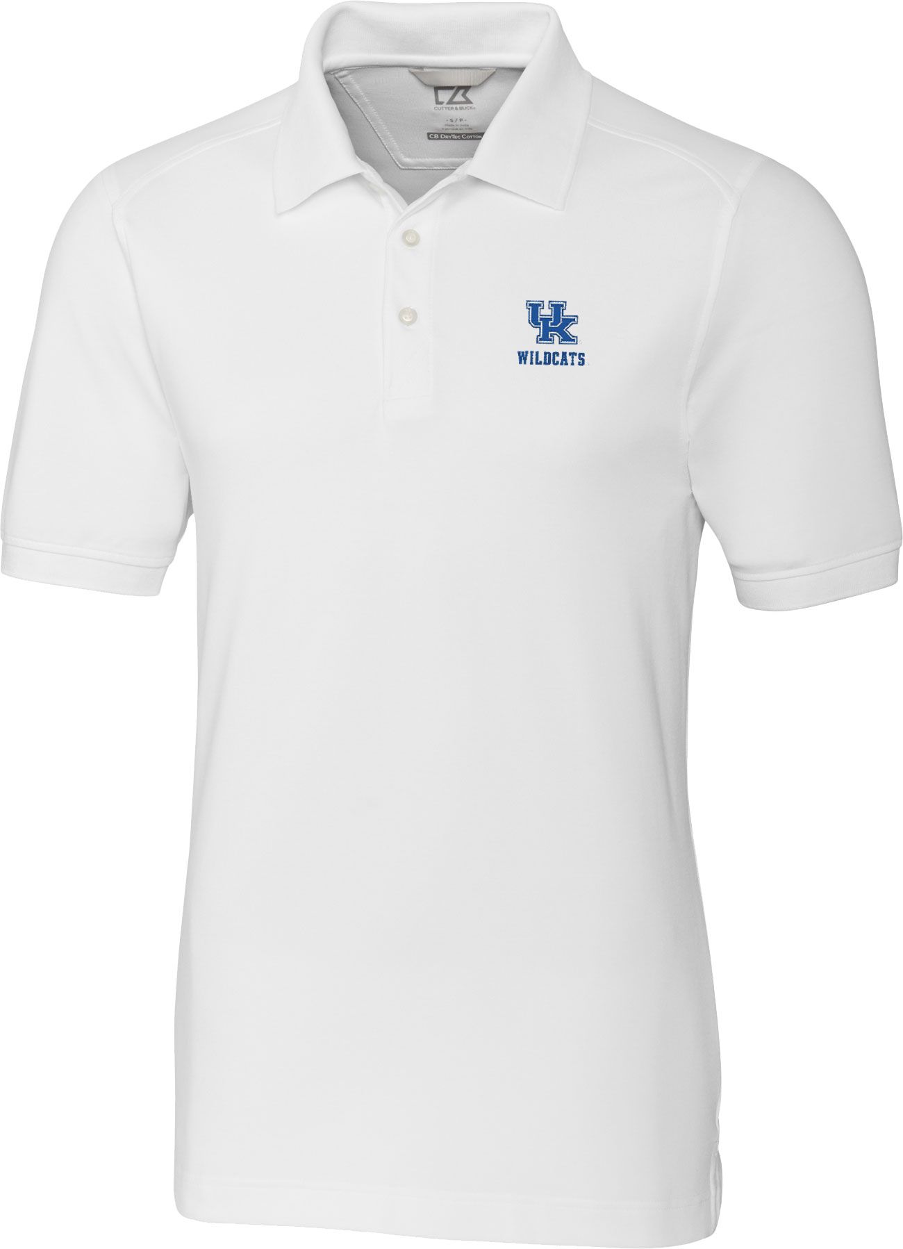 Cutter &amp; Buck Men's Kentucky Wildcats Advantage Long Sleeve White Polo