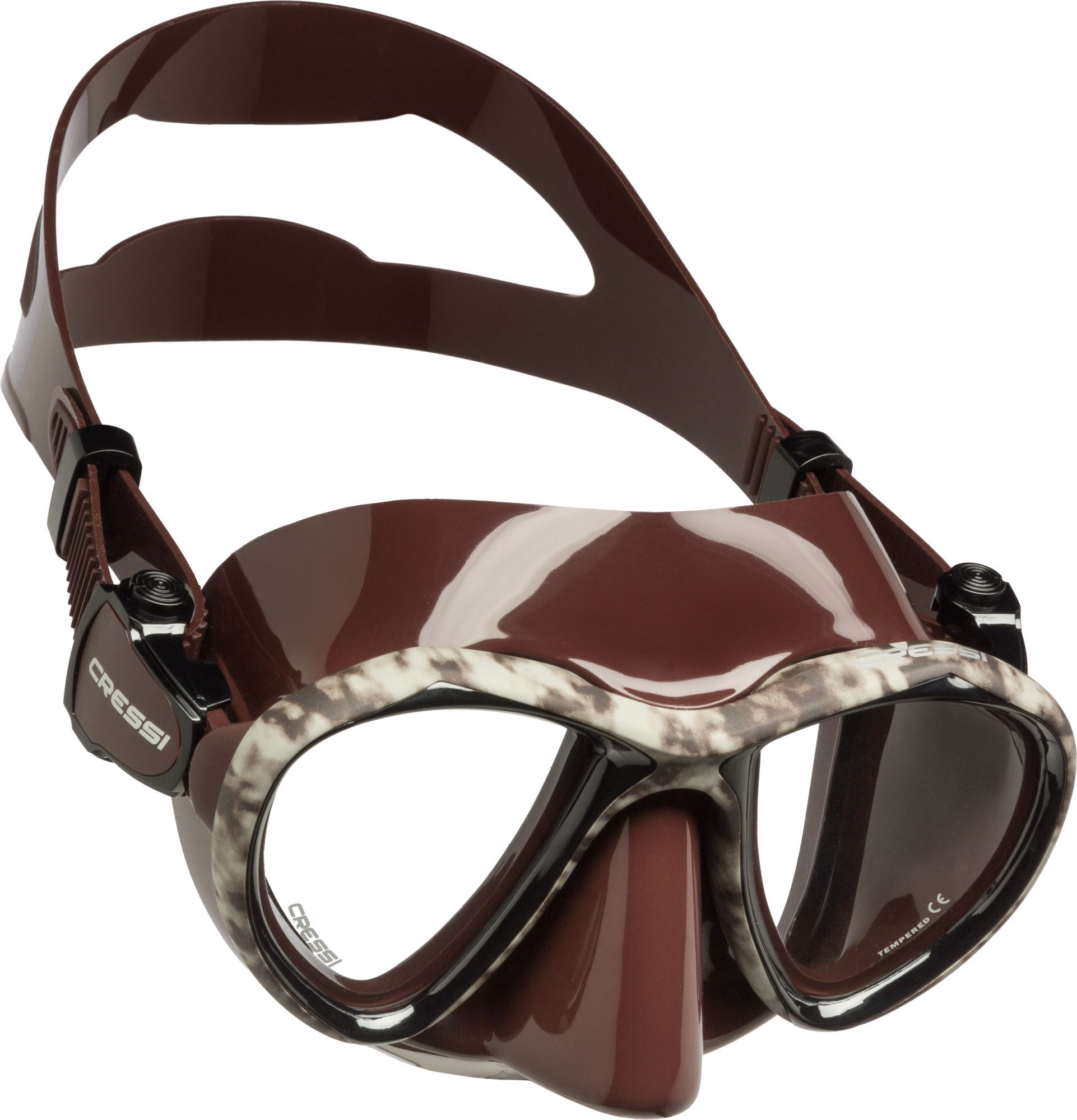 Photos - Swimming Mask Cressi Sub Cressi Metis Snorkel Mask, Brown/Camo Brown 20CREAMTSXXXXXXXXSWE 