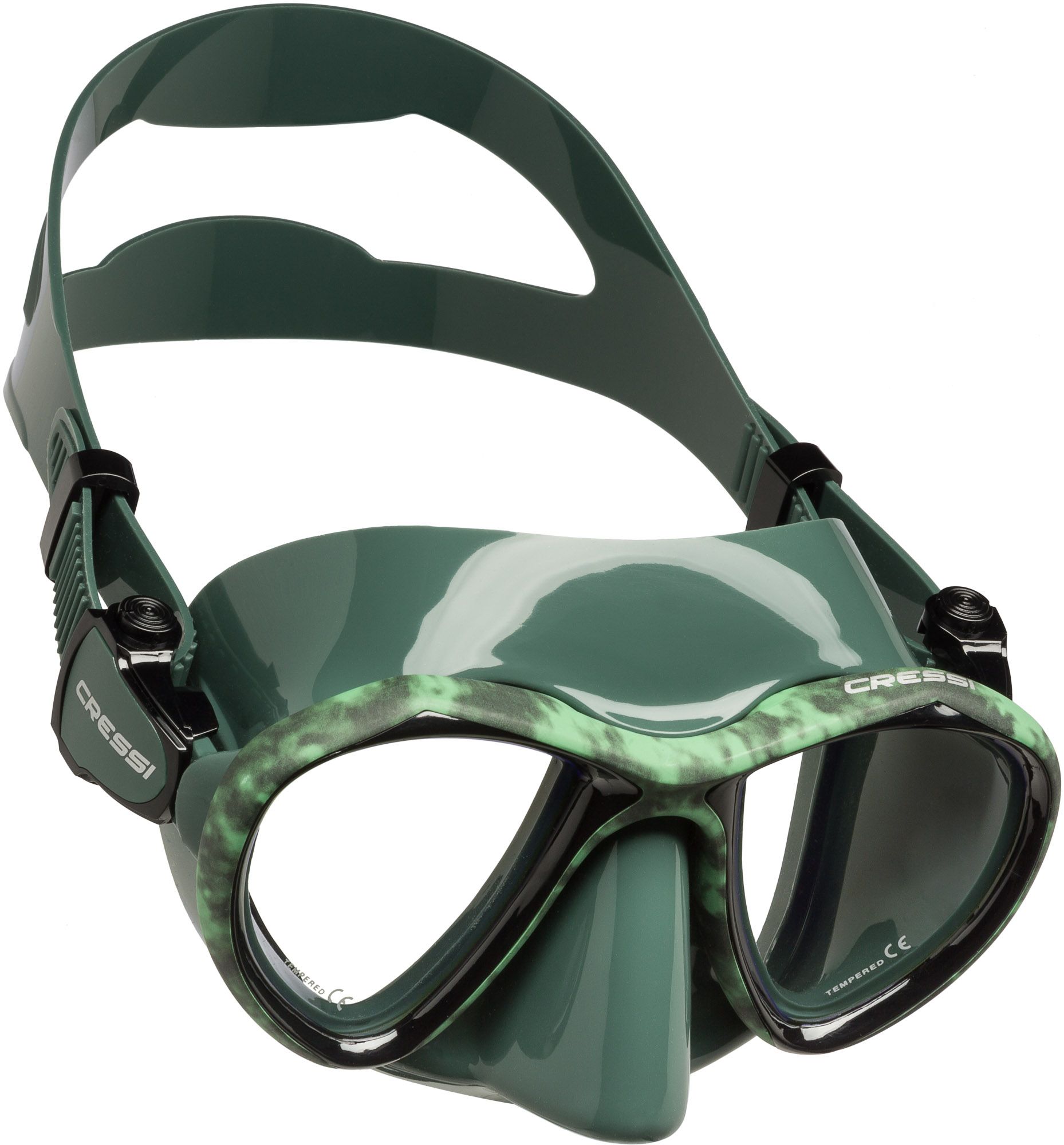 Photos - Swimming Mask Cressi Sub Cressi Metis Snorkel Mask, Green/Camo Green 20CREAMTSXXXXXXXXSWE 