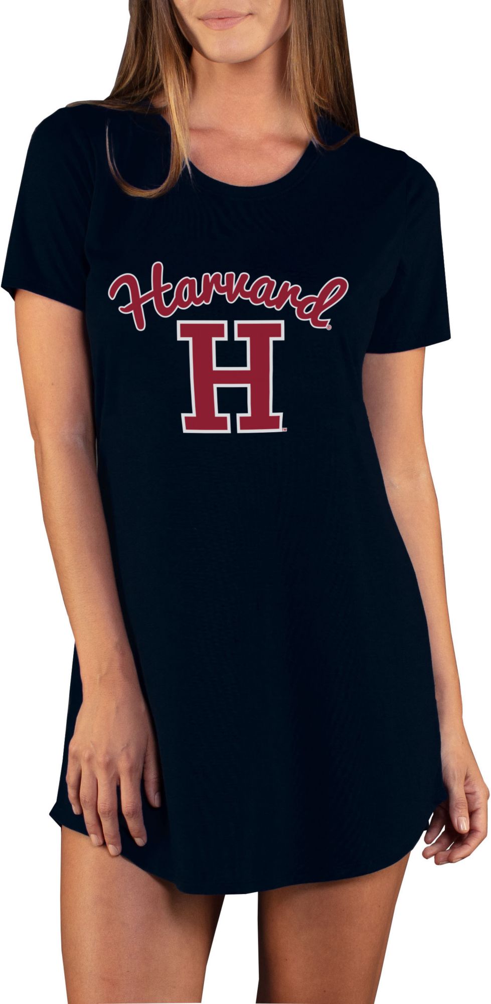 Concepts Sport Women's Harvard Crimson Black Night Shirt