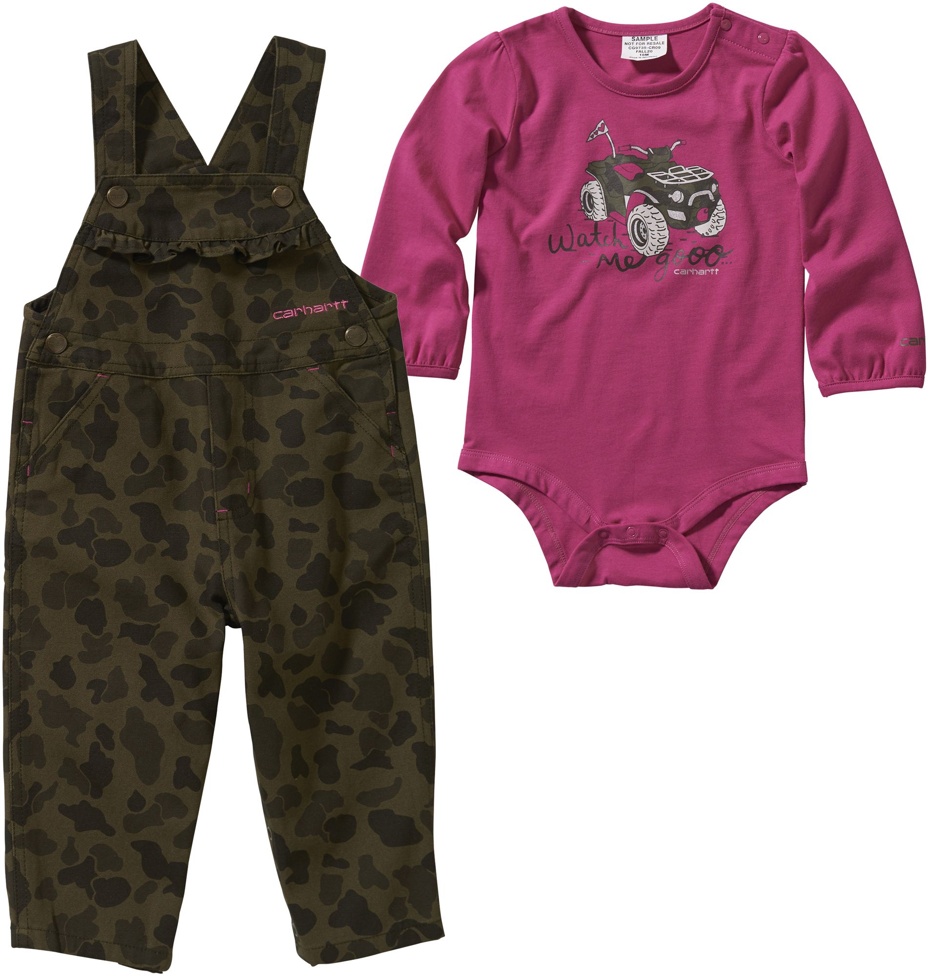 baby carhartt overalls pink
