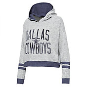 Dallas Cowboys Women's Gray Cropped Hoodie