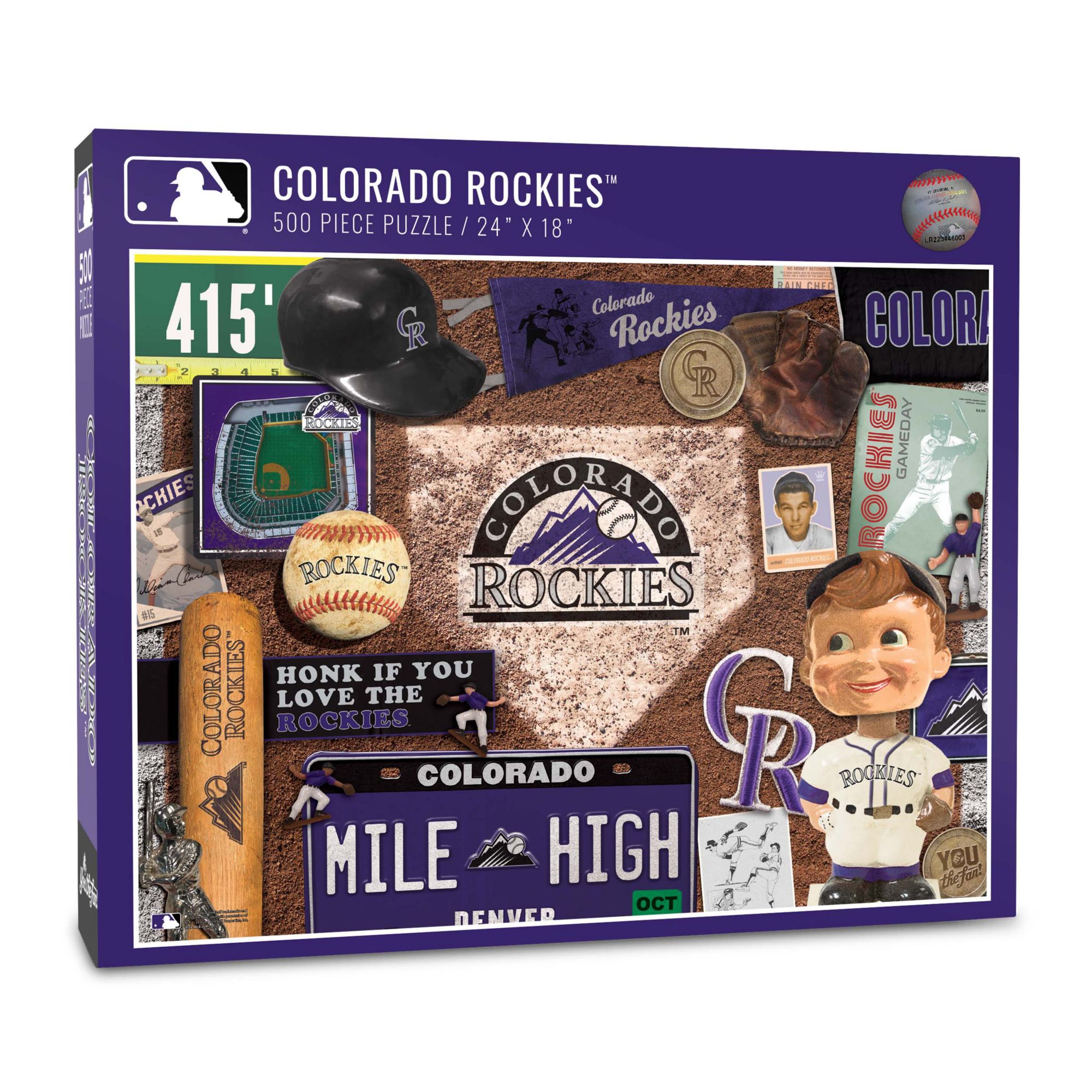 YouTheFan Colorado Rockies Retro Series 500-Piece Puzzle