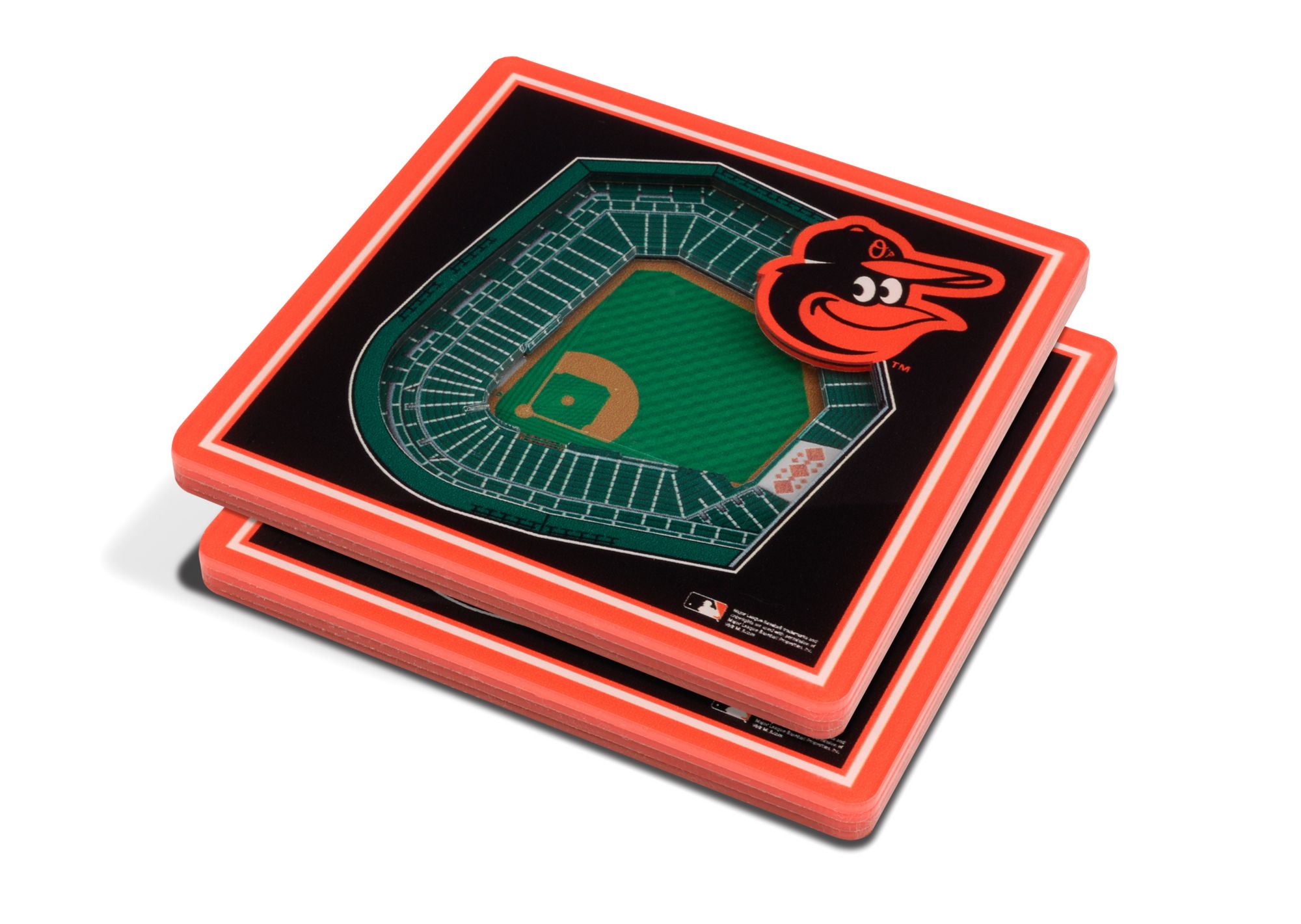 YouTheFan Baltimore Orioles Stadium View Coaster Set