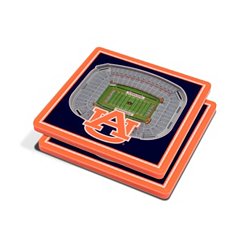 You the Fan Auburn Tigers Stadium View Coaster Set