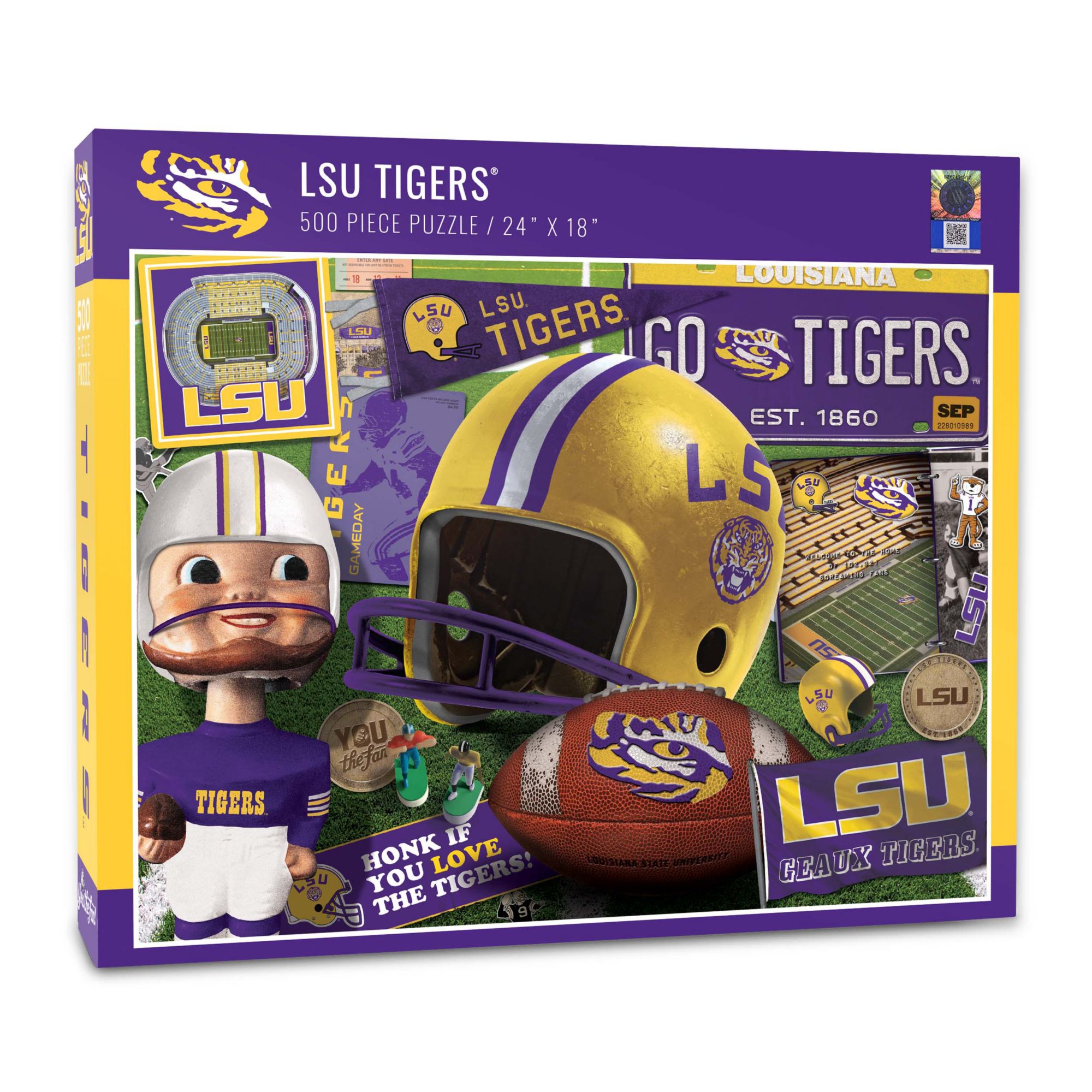 YouTheFan LSU Tigers Retro Series 500-Piece Puzzle