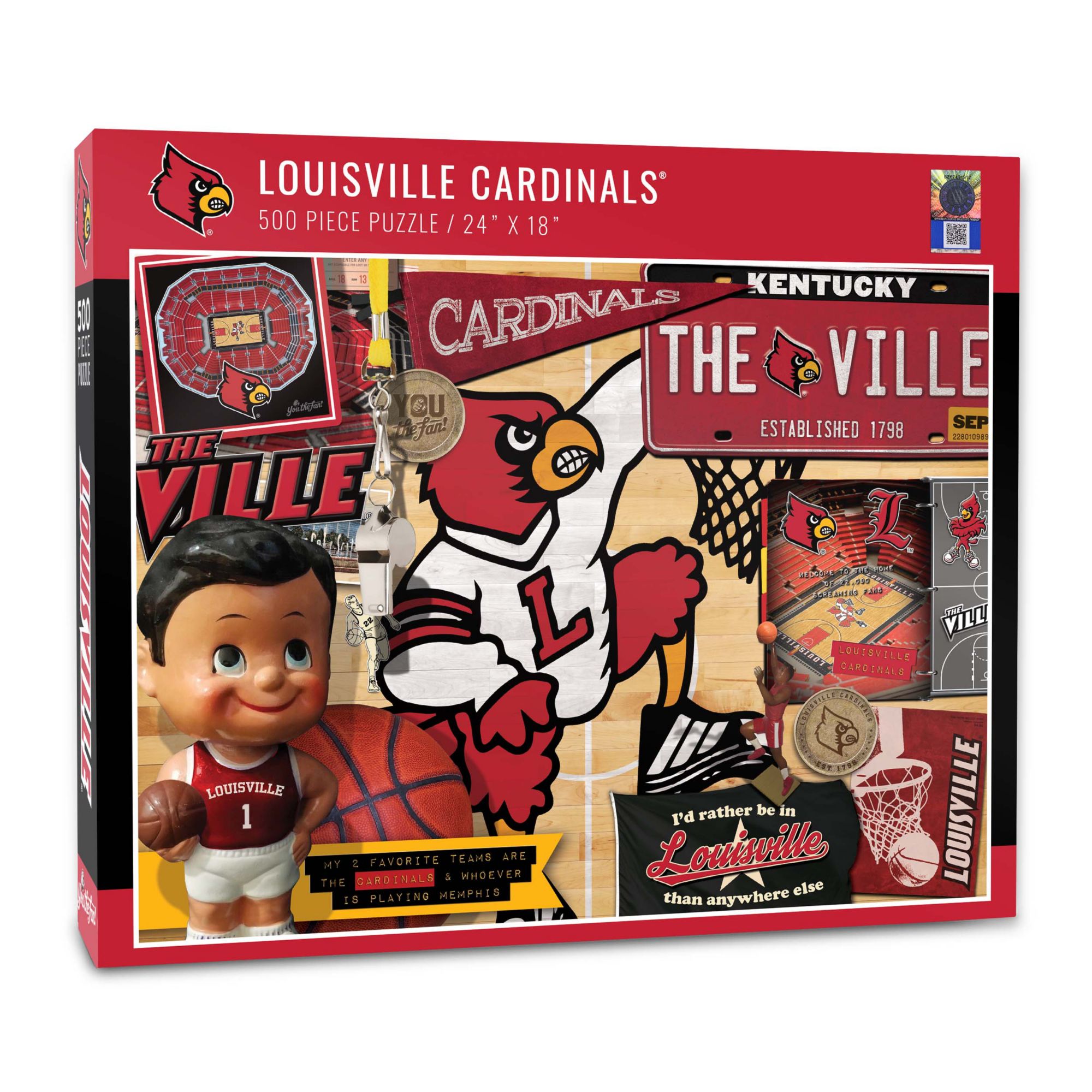 YouTheFan Louisville Cardinals Retro Series 500-Piece Puzzle