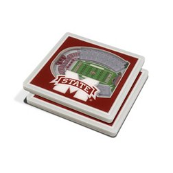 You the Fan Mississippi State Bulldogs Stadium View Coaster Set