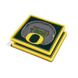 You the Fan Oregon Ducks Stadium View Coaster Set
