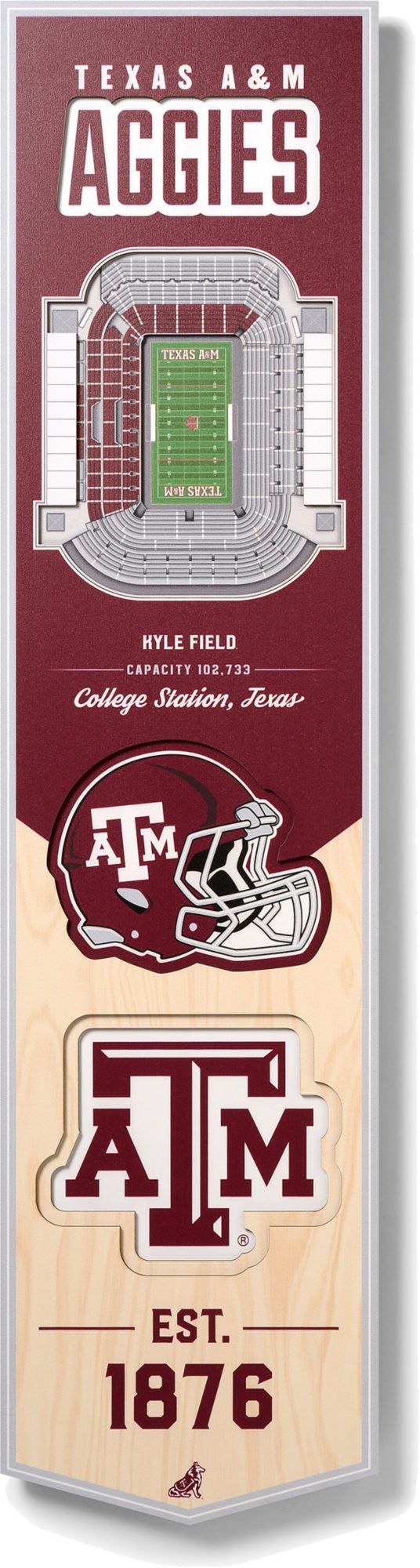 YouTheFan Texas A&amp;M Aggies 8"x32" 3-D Banner
