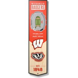 You The Fan Wisconsin Badgers 8"x32" 3-D Banner