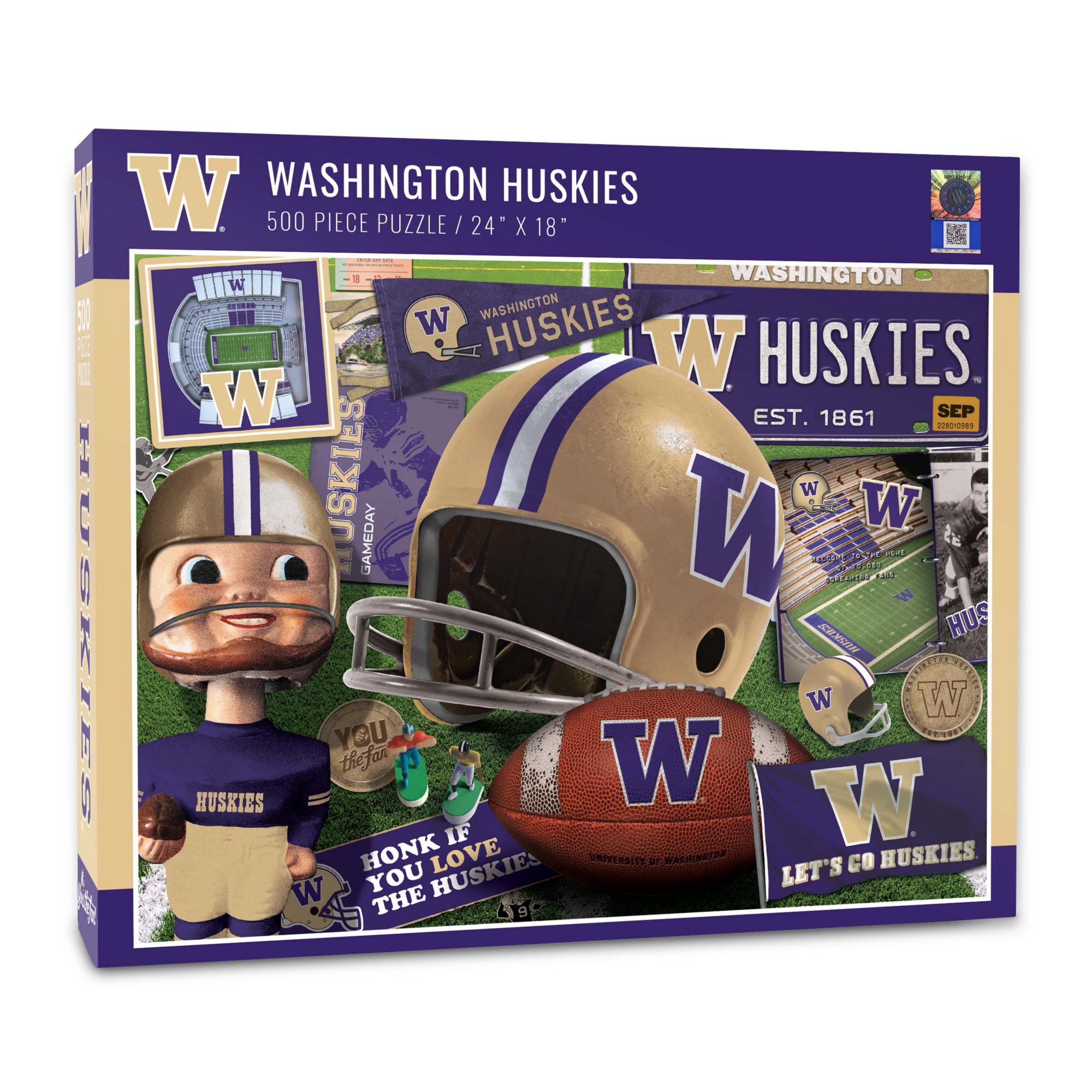 YouTheFan Washington Huskies Retro Series 500-Piece Puzzle