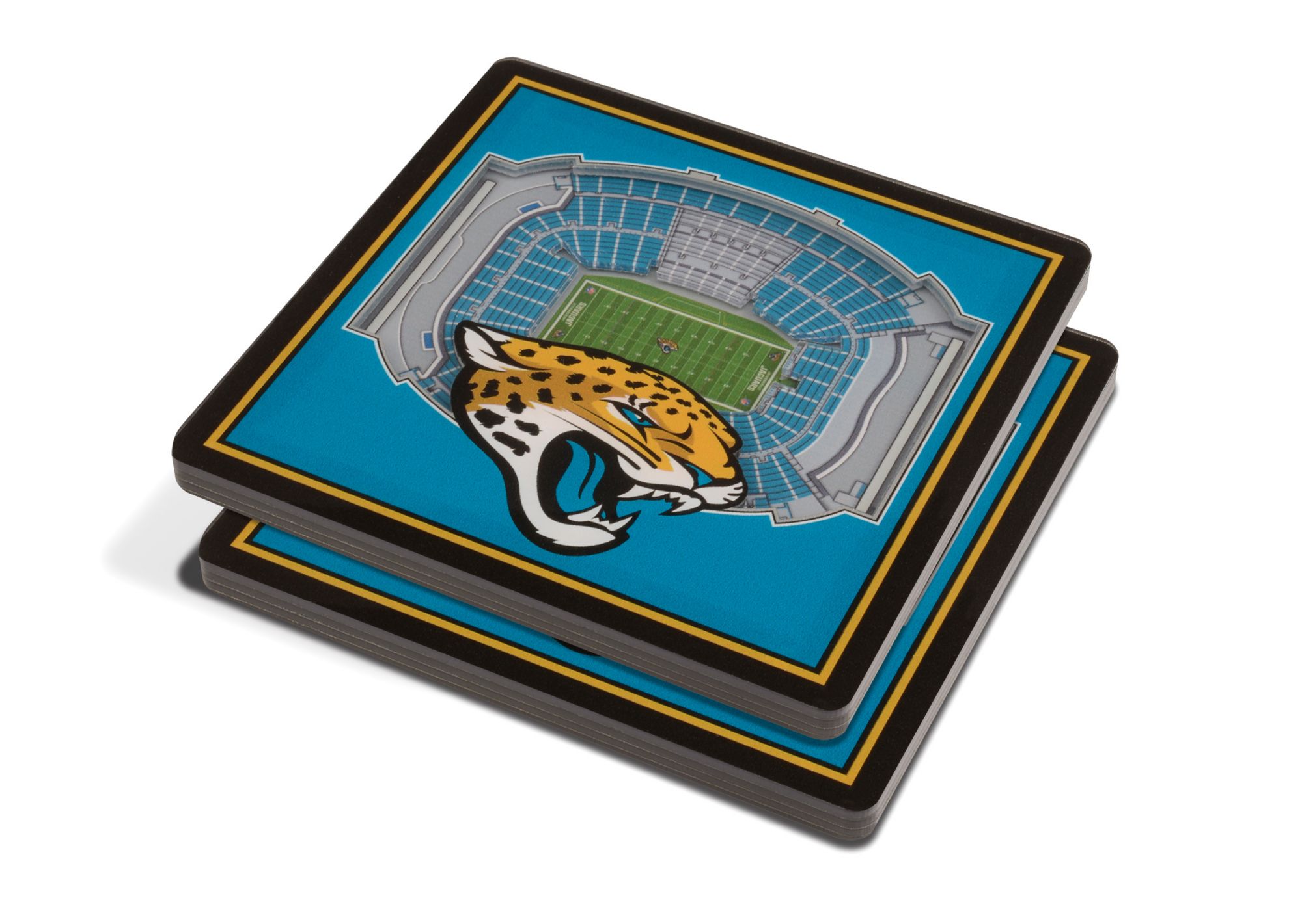 YouTheFan Jacksonville Jaguars Stadium View Coaster Set